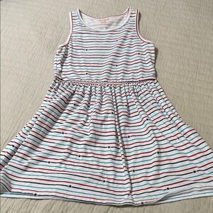 Cat & Jack Patriotic Multicolor Striped Kids Dress Size Medium 7/8
